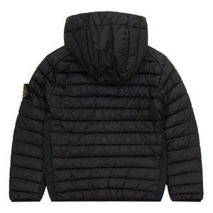 Stone Island - Plumífero con logo | Negro