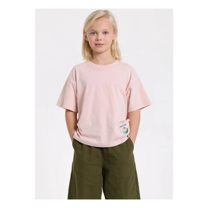 Hundred Pieces - Camiseta de algodón orgánico Luna | Rosa empolvado