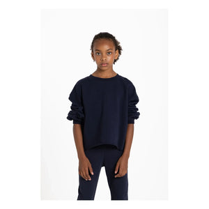 Sudadera de algodón orgánico Kensington para niños pequeños | Azul marino