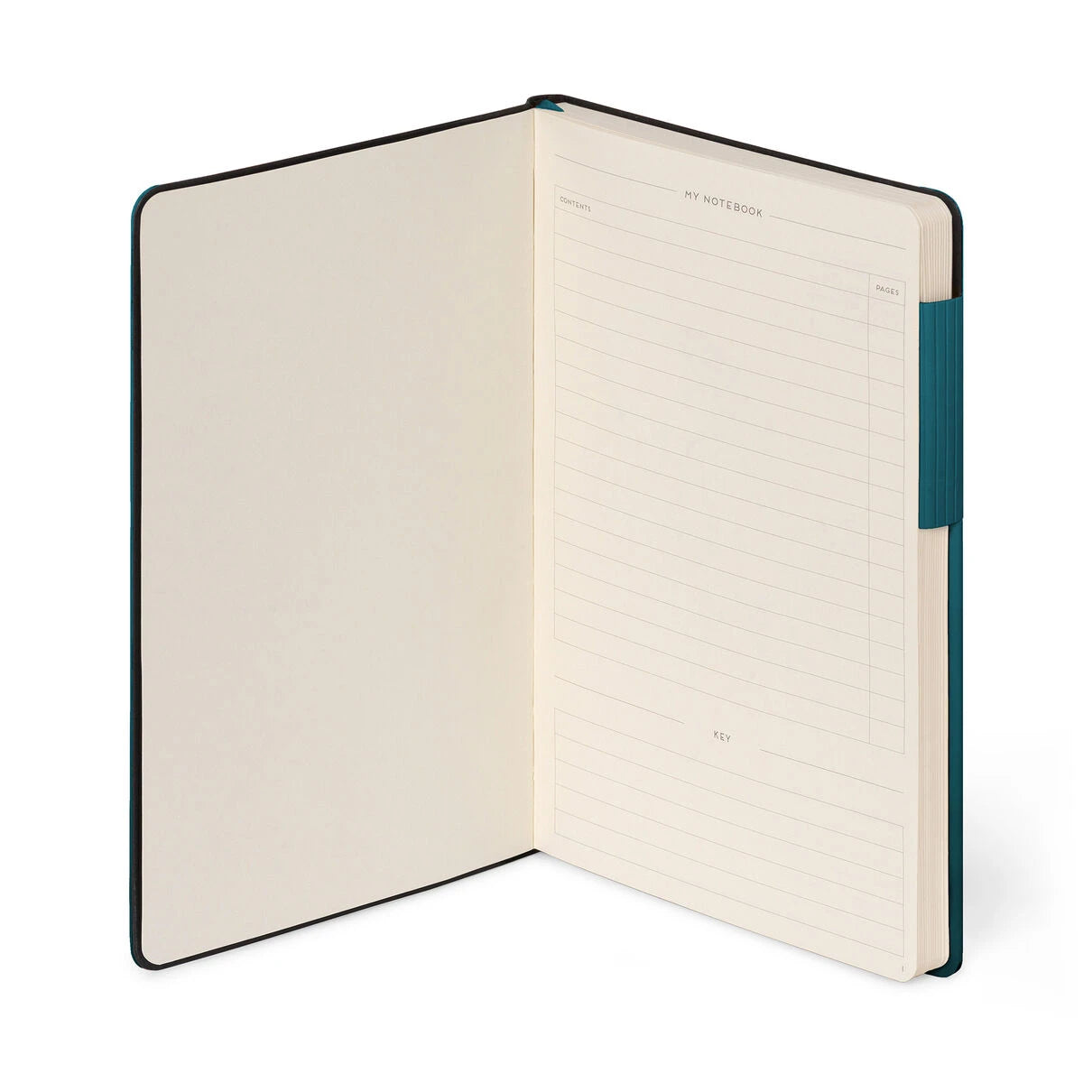 Legami - Cuaderno con Páginas Blancas y Funda Suave Monocromática - Teal Profundo - Mi Cuaderno