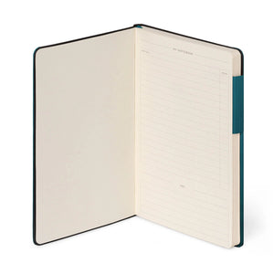 Legami - Cuaderno con Páginas Blancas y Funda Suave Monocromática - Teal Profundo - Mi Cuaderno