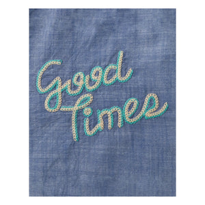Gingersnaps - Camisa Chambray Bordada Lewis | Azul