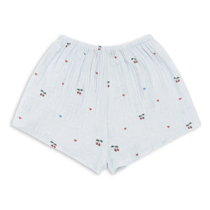 Konges Sløjd - Pantalón corto de algodón orgánico azul pálido | Coconut Cherry