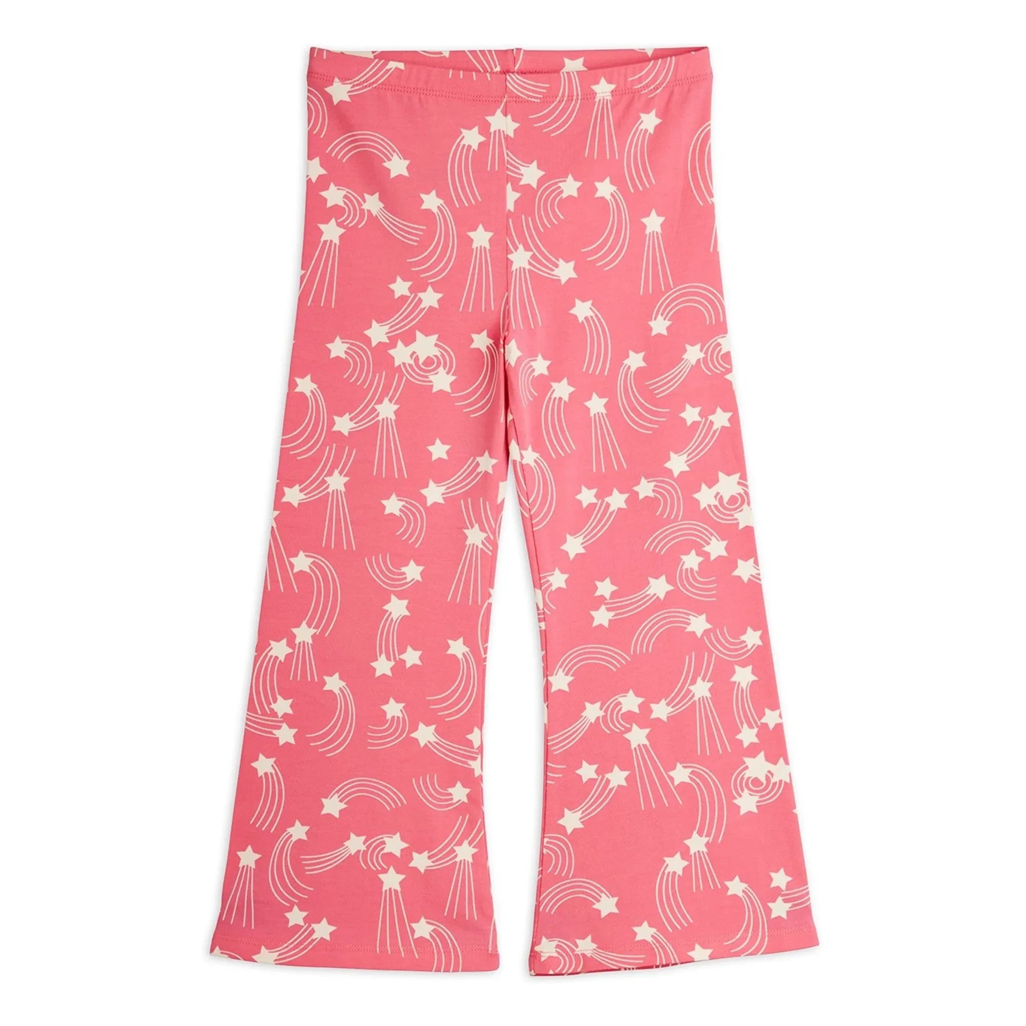 Mini Rodini - Pantalones de campana con estampado de estrellas de algodón orgánico | Rosa