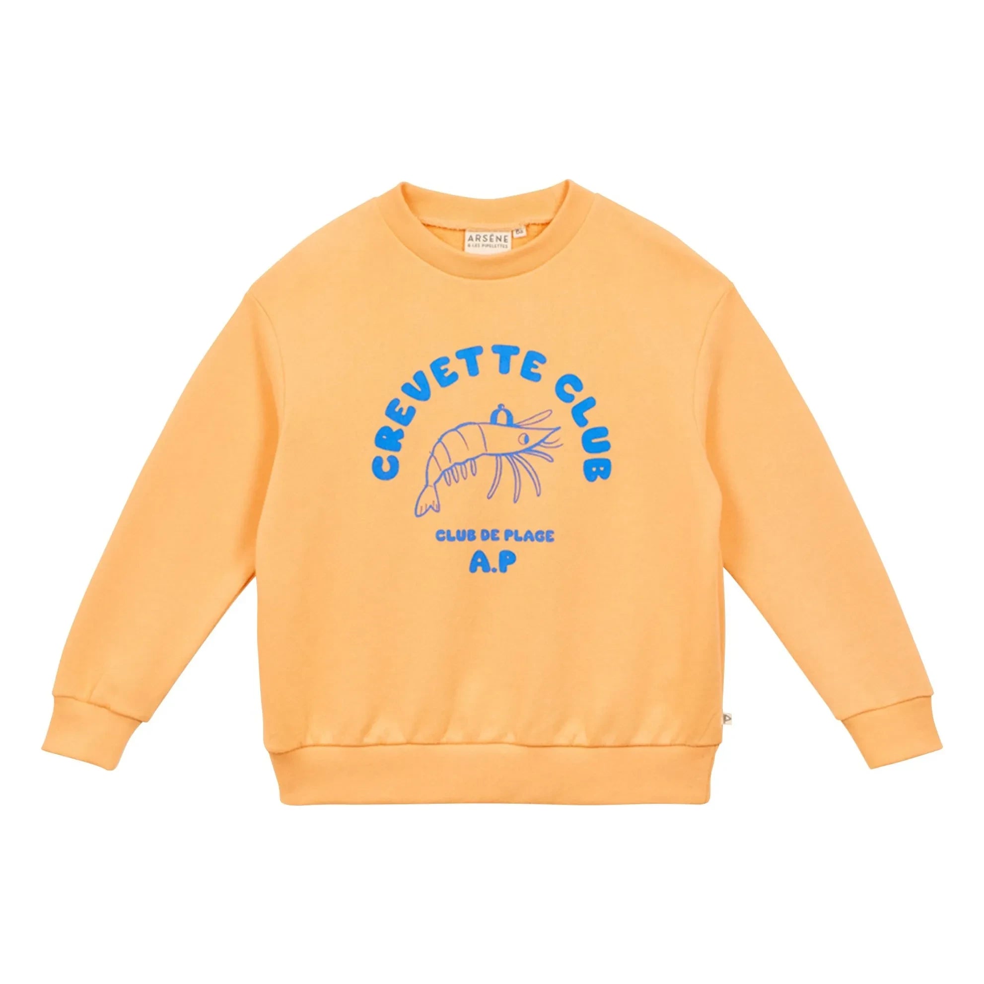Arsène et Les Pipelettes - Sudadera Karides Club Algodón Orgánico | Albaricoque