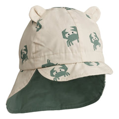 Liewood - Gorro Reversible de Algodón Orgánico para Bebés Gorm | Salvia