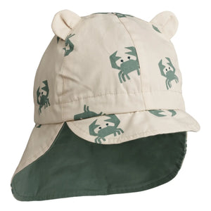 Liewood - Gorro Reversible de Algodón Orgánico para Bebés Gorm | Salvia