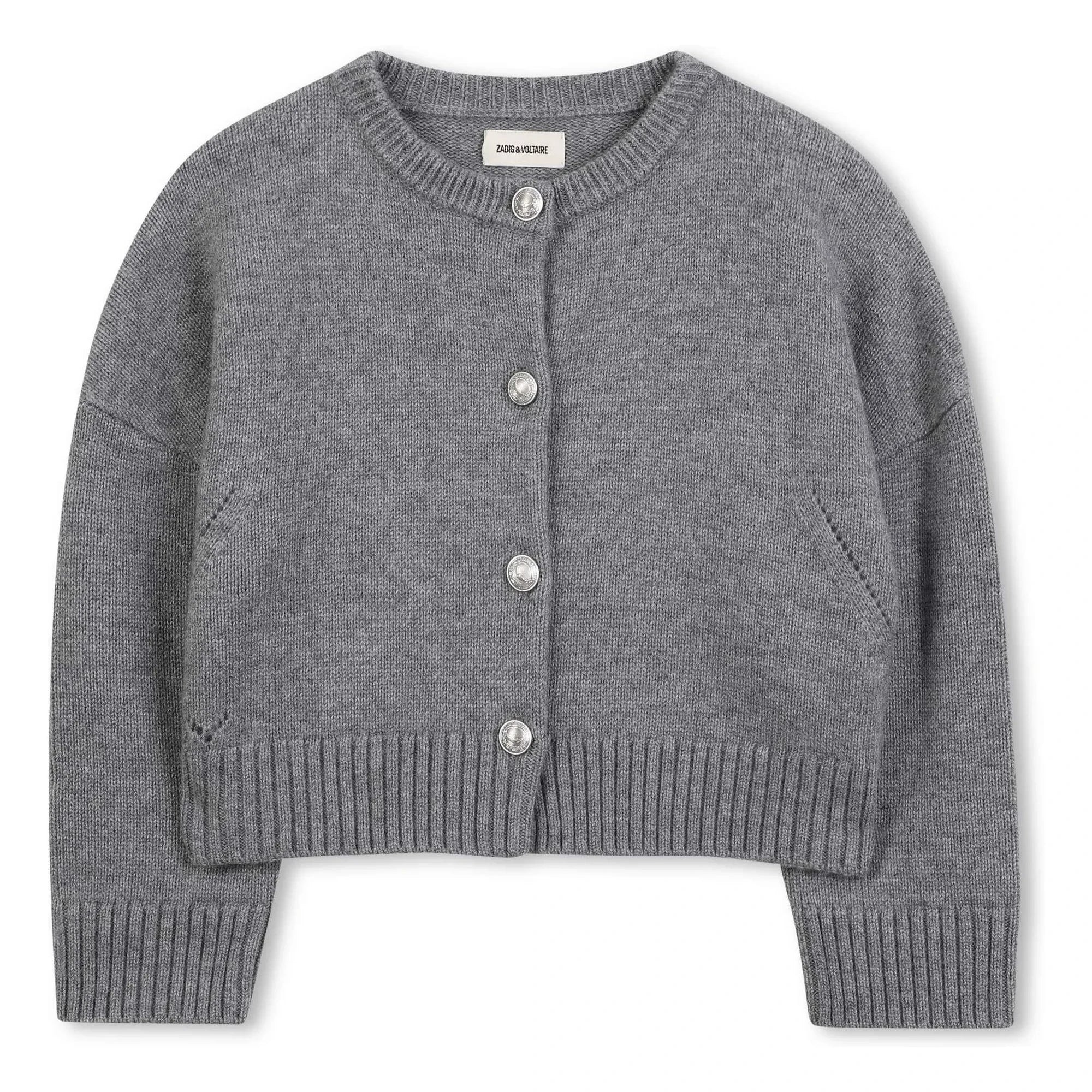 Zadig & Voltaire - Cárdigan Ailes de lana | Gris jaspeado