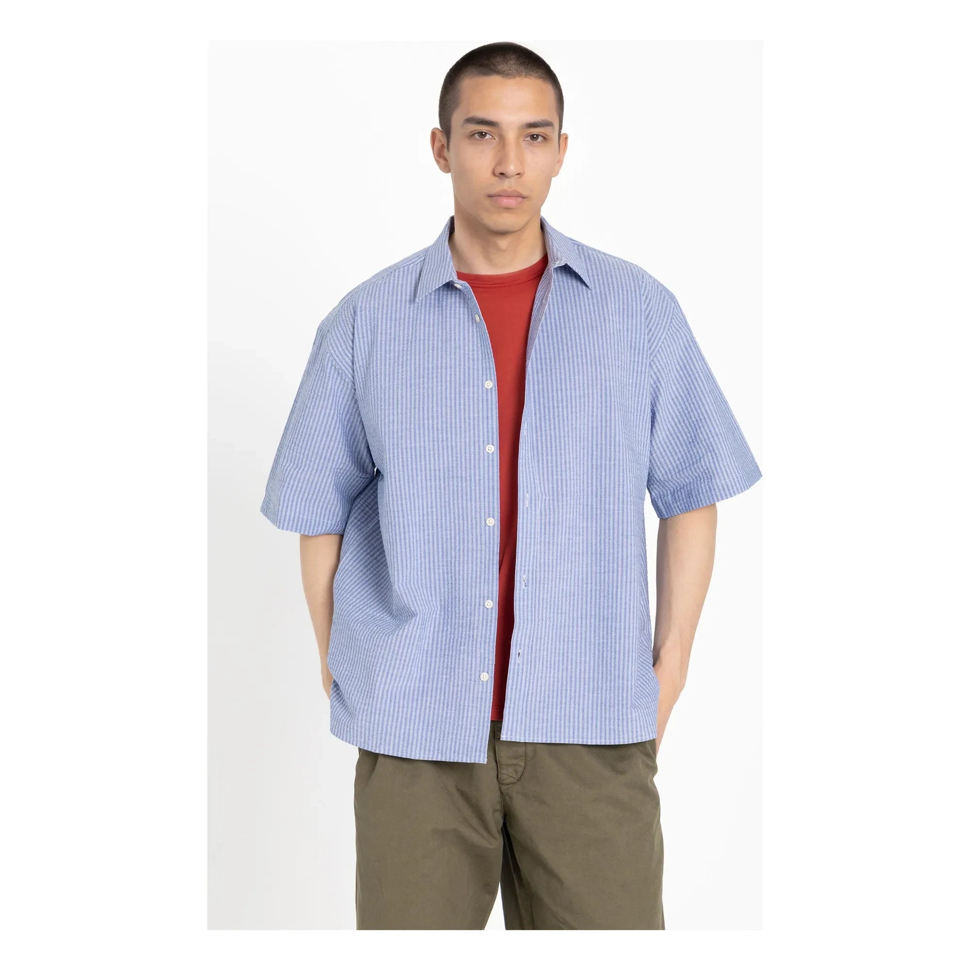 Smallable Man - Simeon Camisa de rayas | Azul hielo
