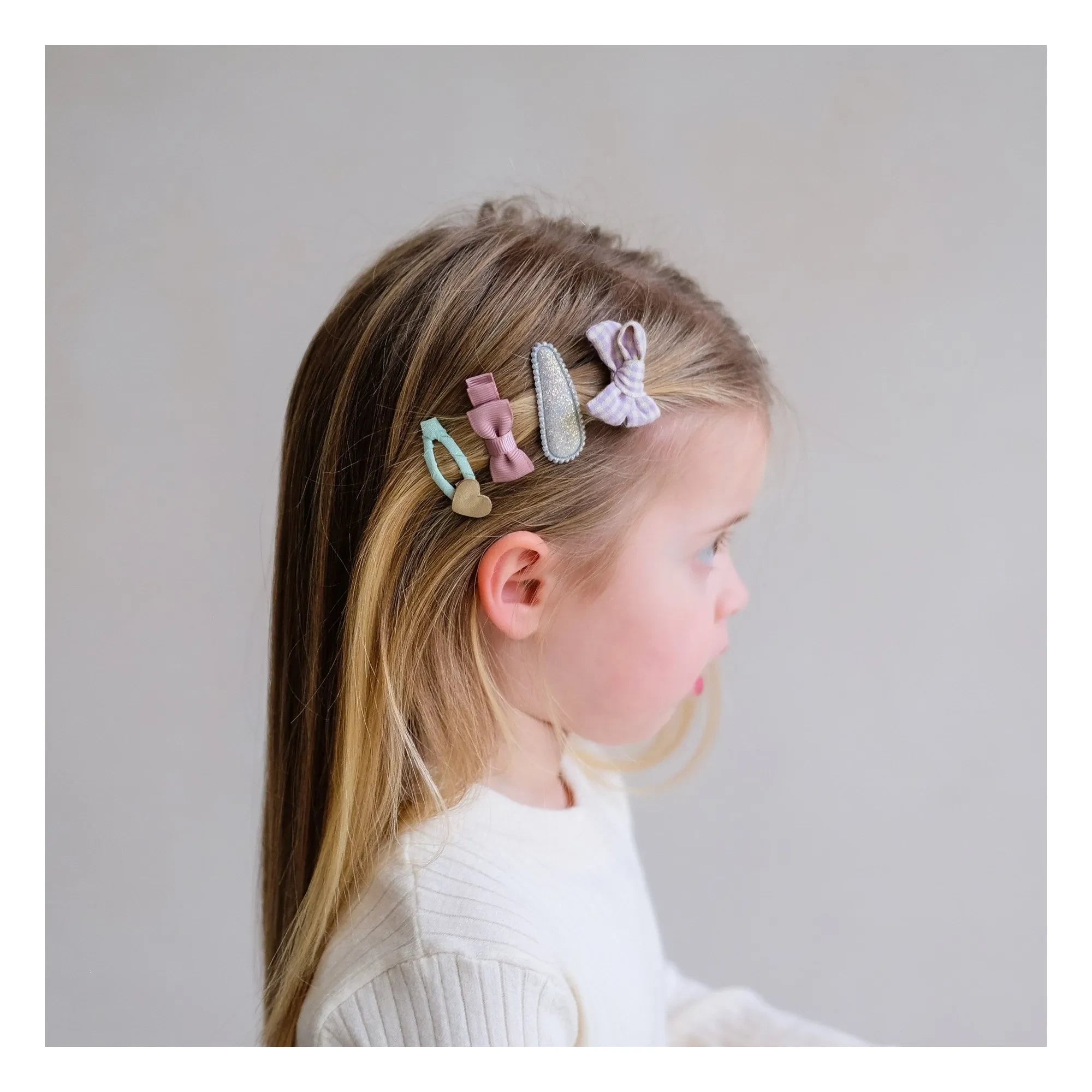 Mimi & Lula - Set de 14 coleteros y pinzas para el pelo | Lila