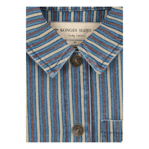 Konges Sløjd - Magot Çizgili Organik Pamuk Denim Gömlek | Mavi