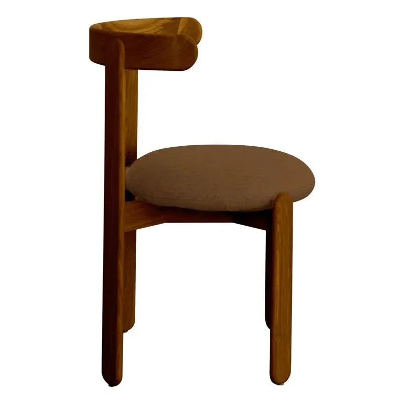 Gabrielle Paris - Silla Lila, madera chapada en teca, asiento de lino | Mocha