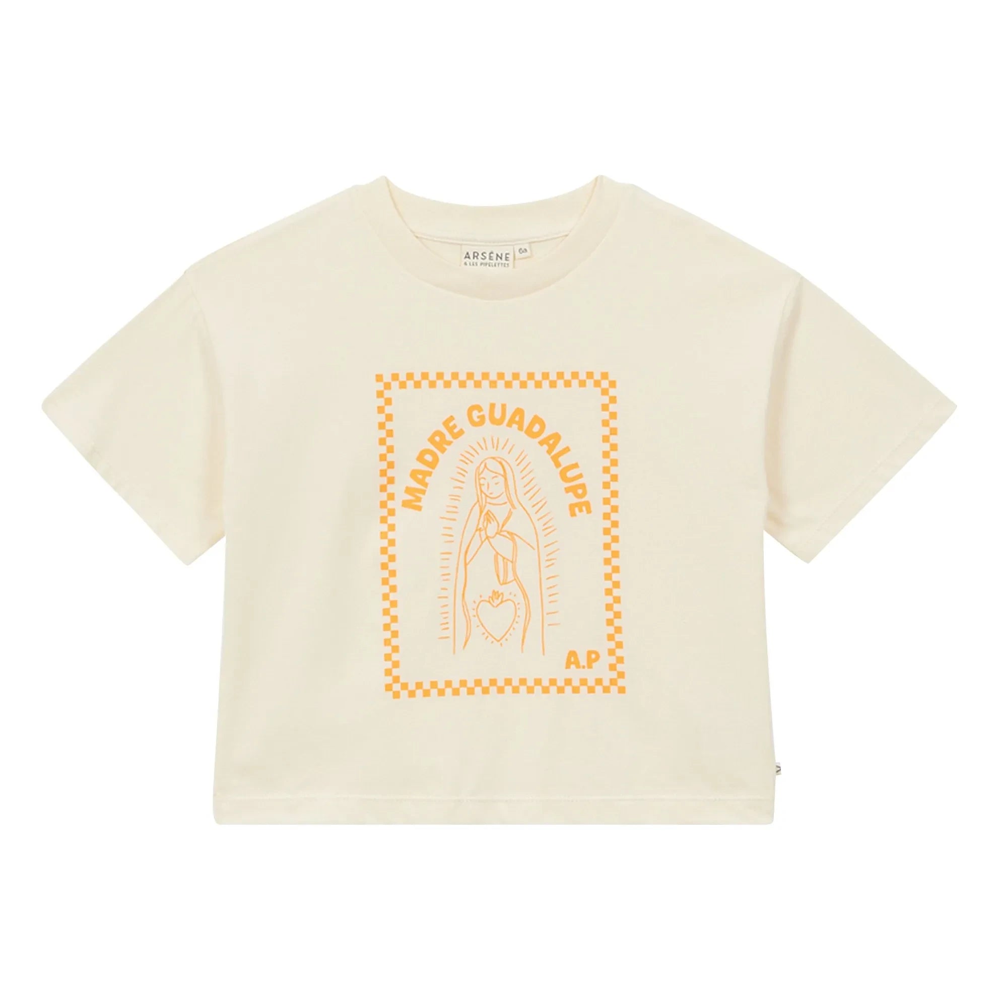Arsène et Les Pipelettes - Camiseta de algodón orgánico Madre Guadalupe | Crudo