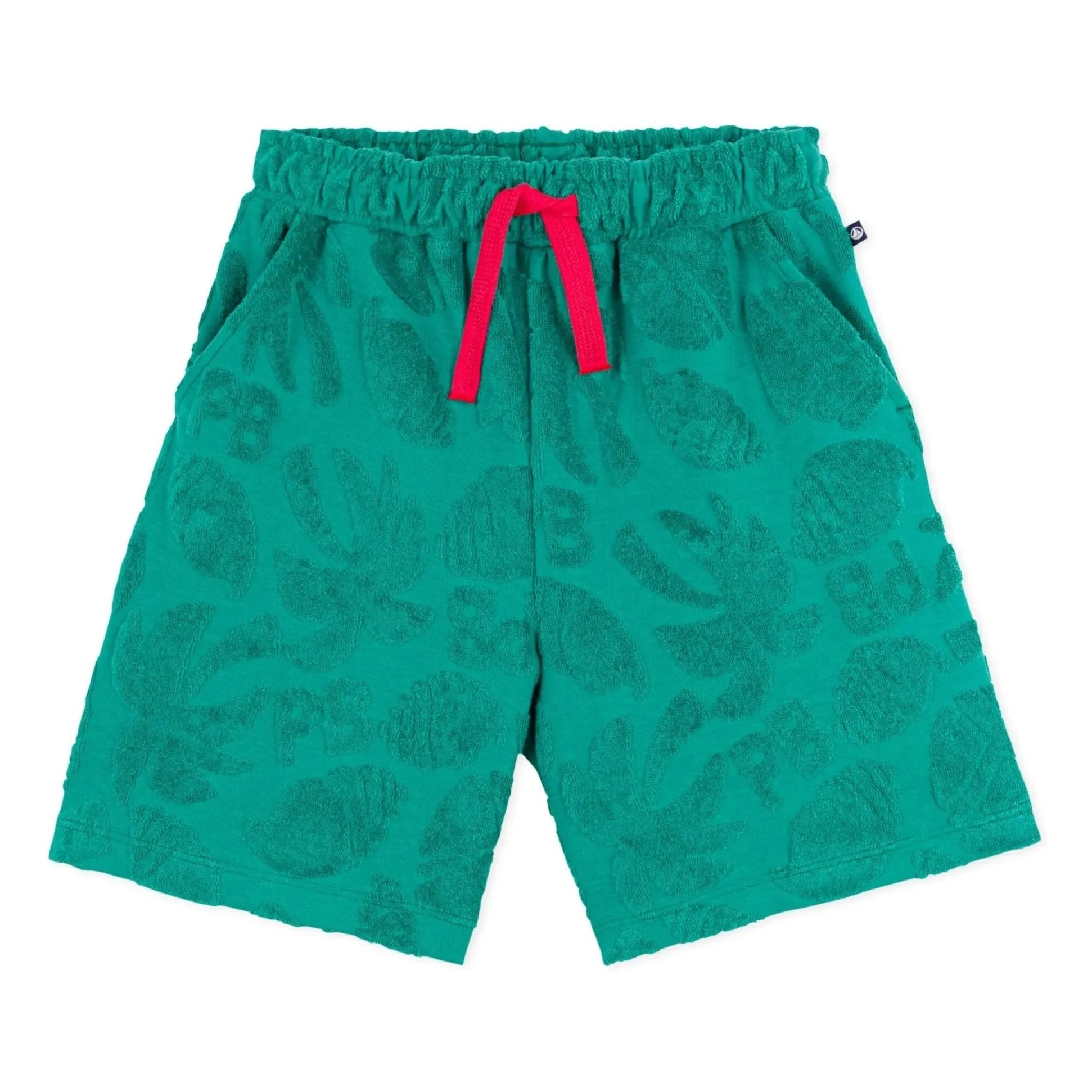 Petit Bateau - Pantalón corto de rizo de palma de algodón orgánico | Verde