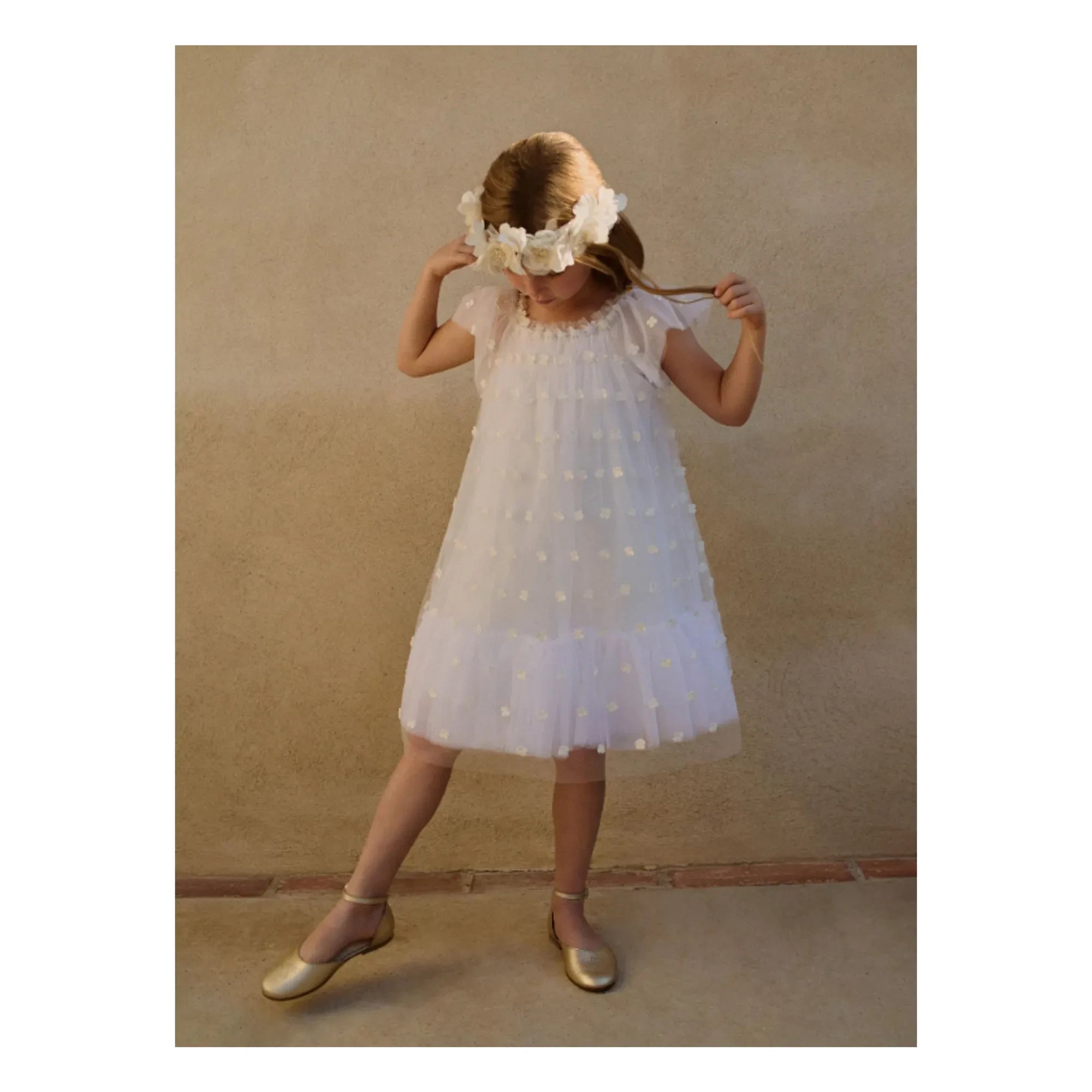Bonpoint - Vestido de tul Lisabeth | Blanco
