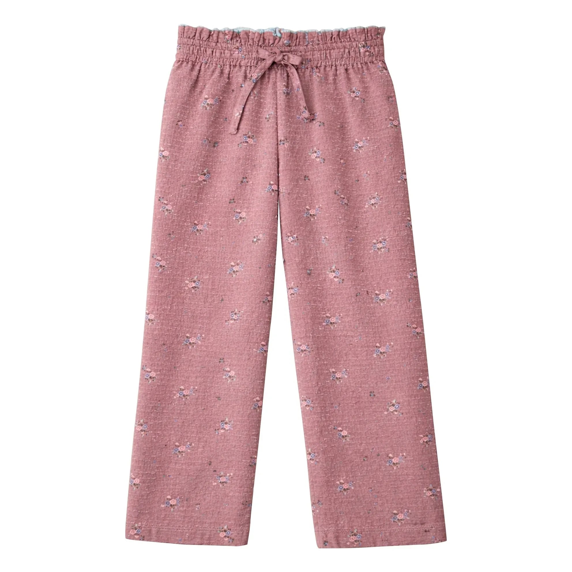 Lililotte - Paola Pantalones con estampado floral de algodón orgánico | Rosa empolvado