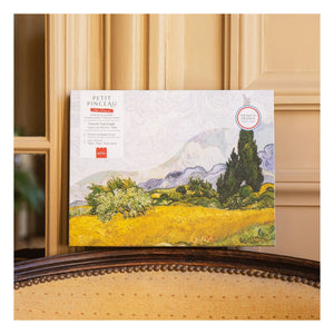 La Petite Épicerie - Conjunto de cuadros numerados - Ciprés con campos de trigo dorados