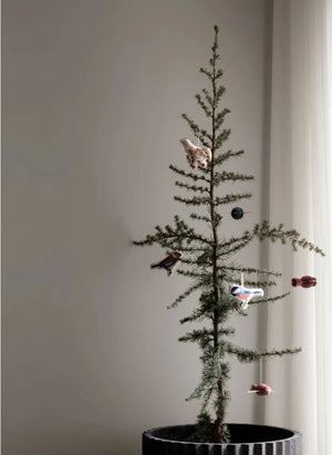 Broste Copenhagen - Adorno Navideño de Algodón Marrón