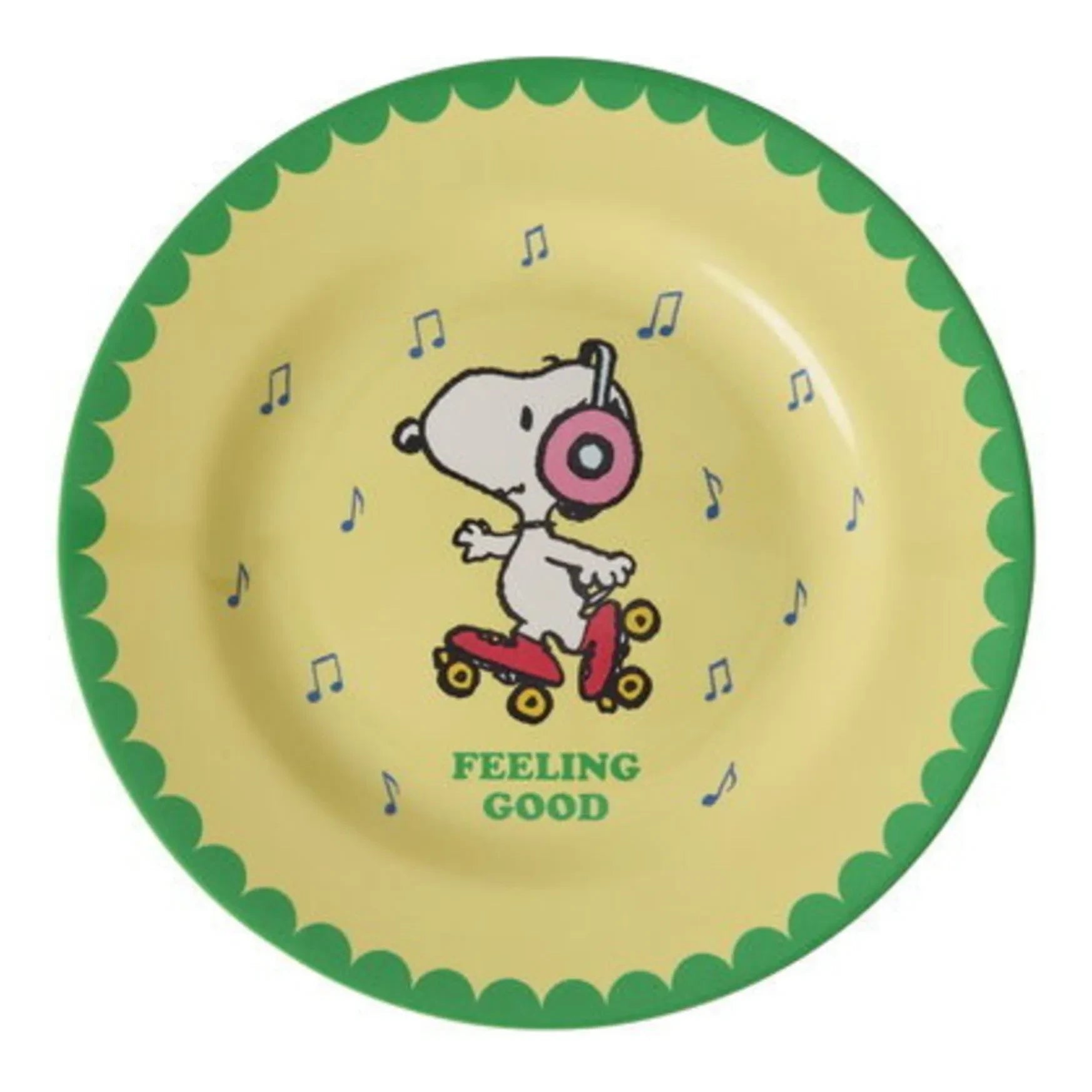 Rice - Melamine plate Feeling Good - Rice x Snoopy | Yellow