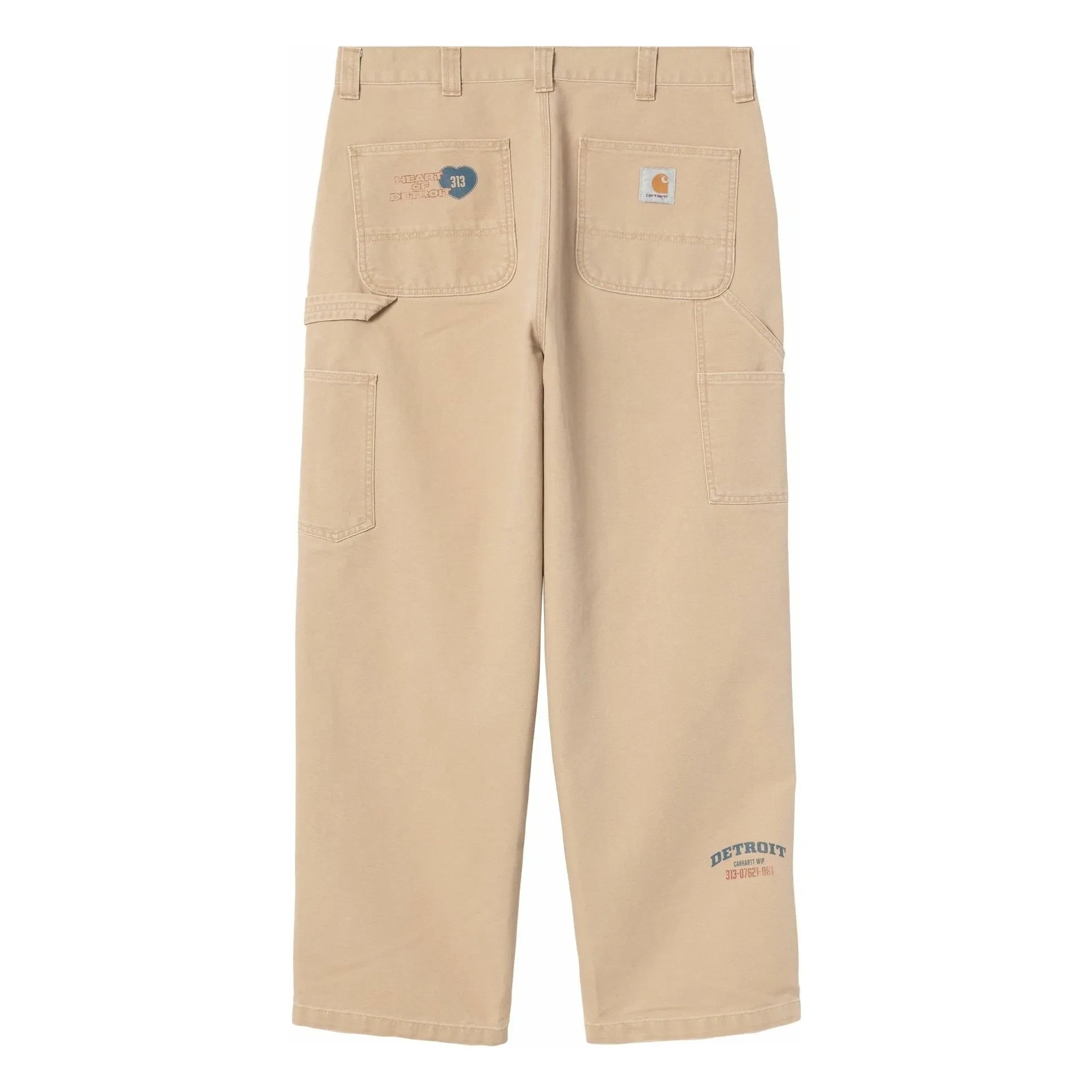 Carhartt WIP - Pantalones OG Single Knee Gráfico Dearborn de Algodón Orgánico | Beige