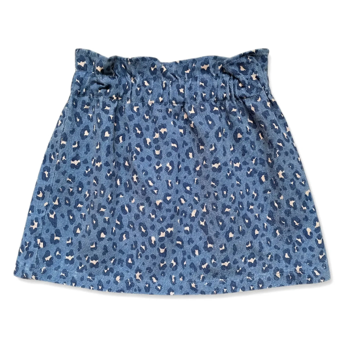 Louis Louise - Falda Vaquera con Estampado de Leopardo | Azul