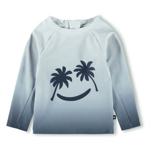 Molo - Nemo Palm Smile Camiseta con protección UV Fibras recicladas | Azul grisáceo