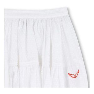 Zadig & Voltaire - Falda con volantes Dobby | Blanco