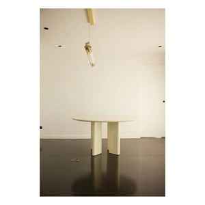 Gabrielle Paris - Mesa de comedor redonda Joe | Crema