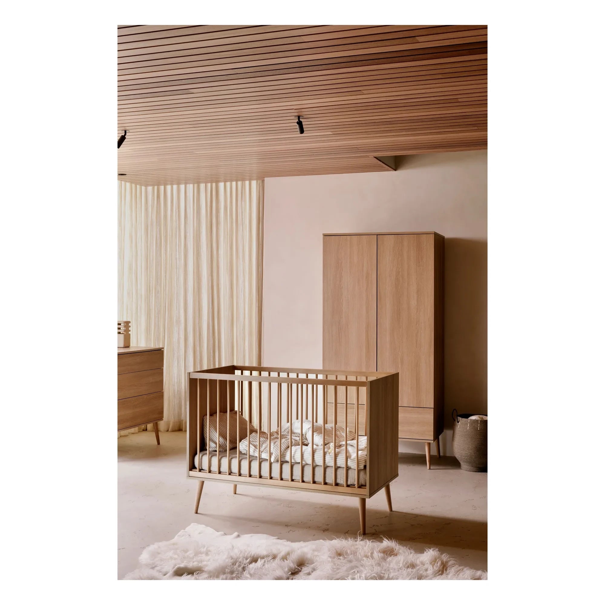 Quax - Cuna Flow 60x120 cm | Honey