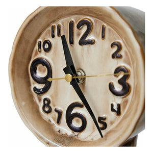 HKliving - Reloj de cerámica retro | Crema