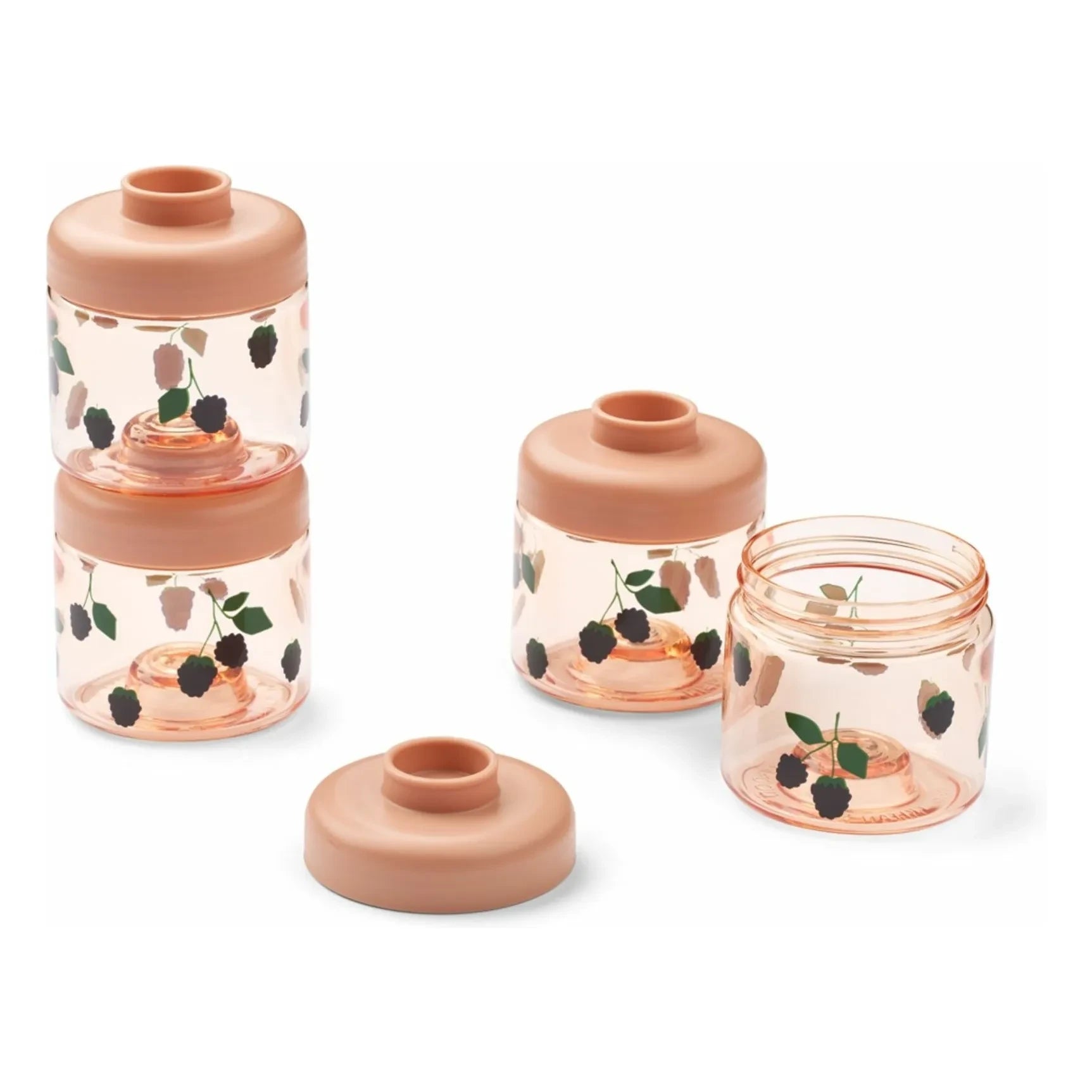 Liewood - Botes de almacenamiento Dominique - Set de 4 | Baya/Toscana pálida