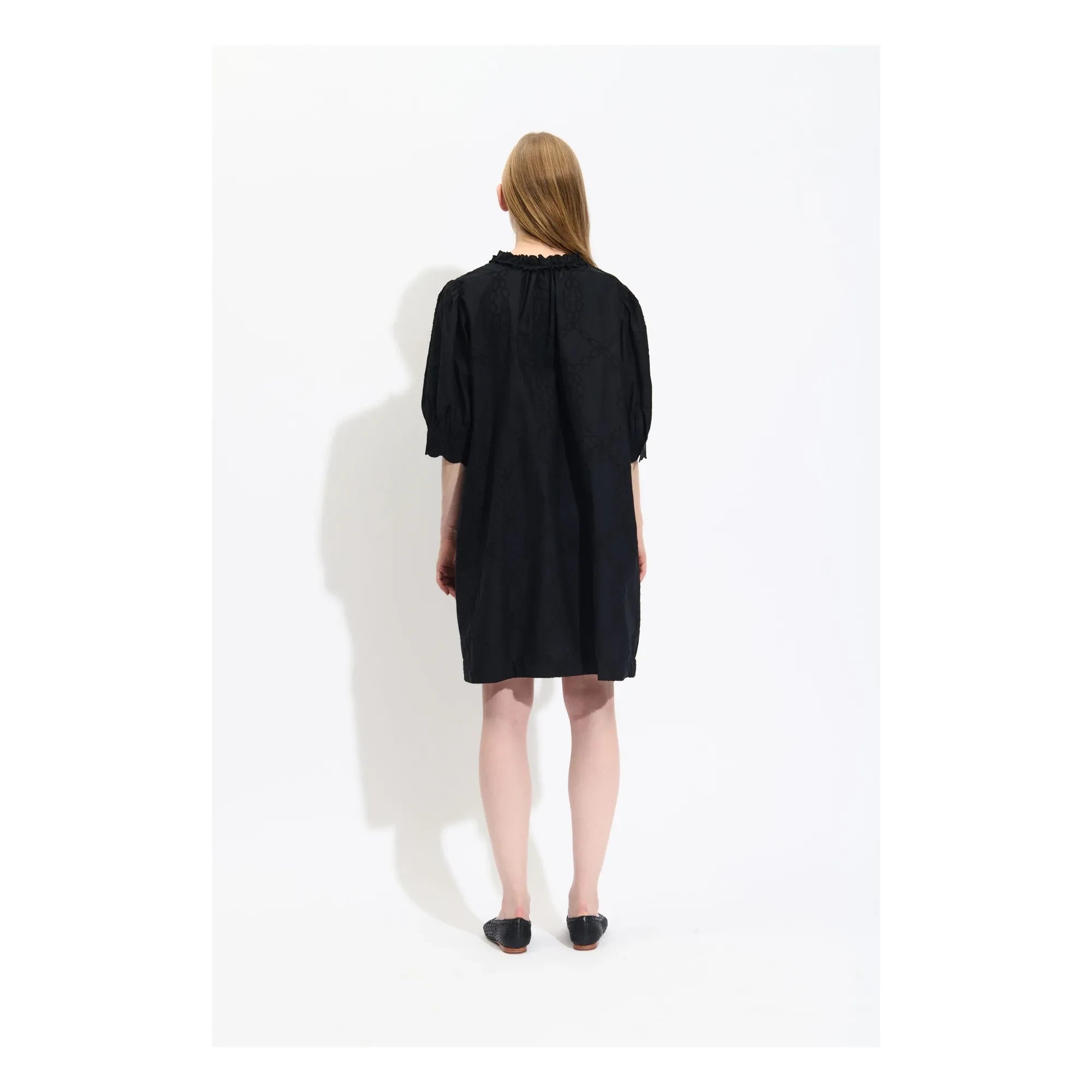 BELLEPIECE - Vestido Raffael de Popelín de Algodón | Negro
