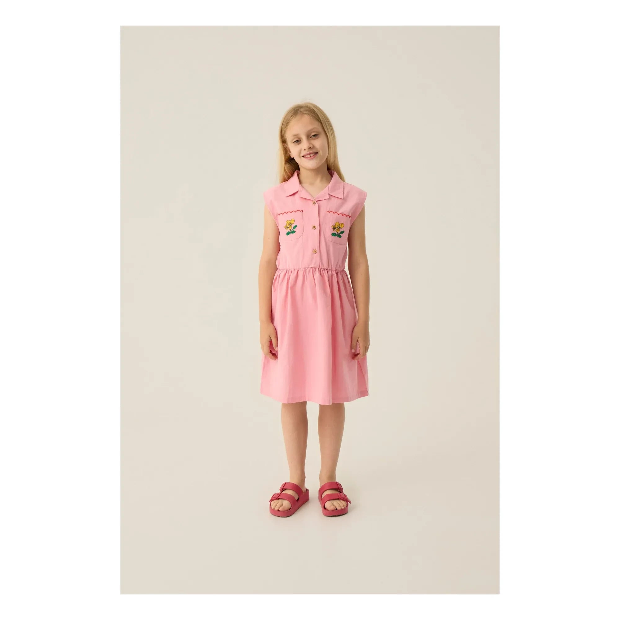 The Campamento - Vestido largo de flores | Rosa chicle