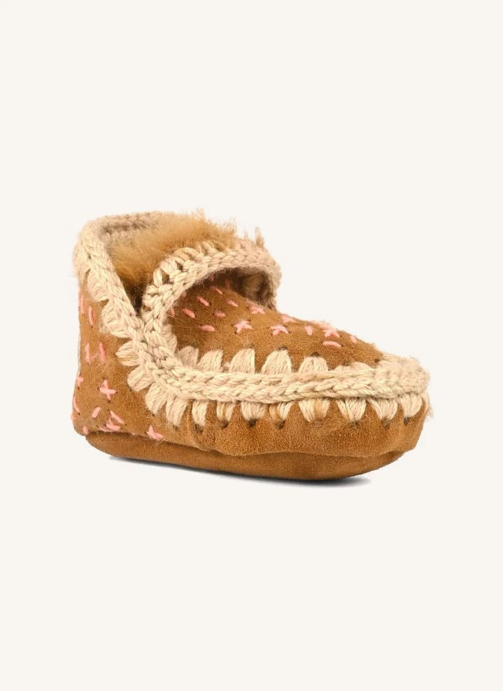 Mou - Eskimo Sashiko Botas | Cognac