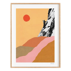 Ciel Glue - Póster de Escalada Mountain nº 4 - Edición Limitada | Naranja