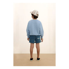 Tinycottons - Pantalones Cortos Vaqueros Rayas | Azul