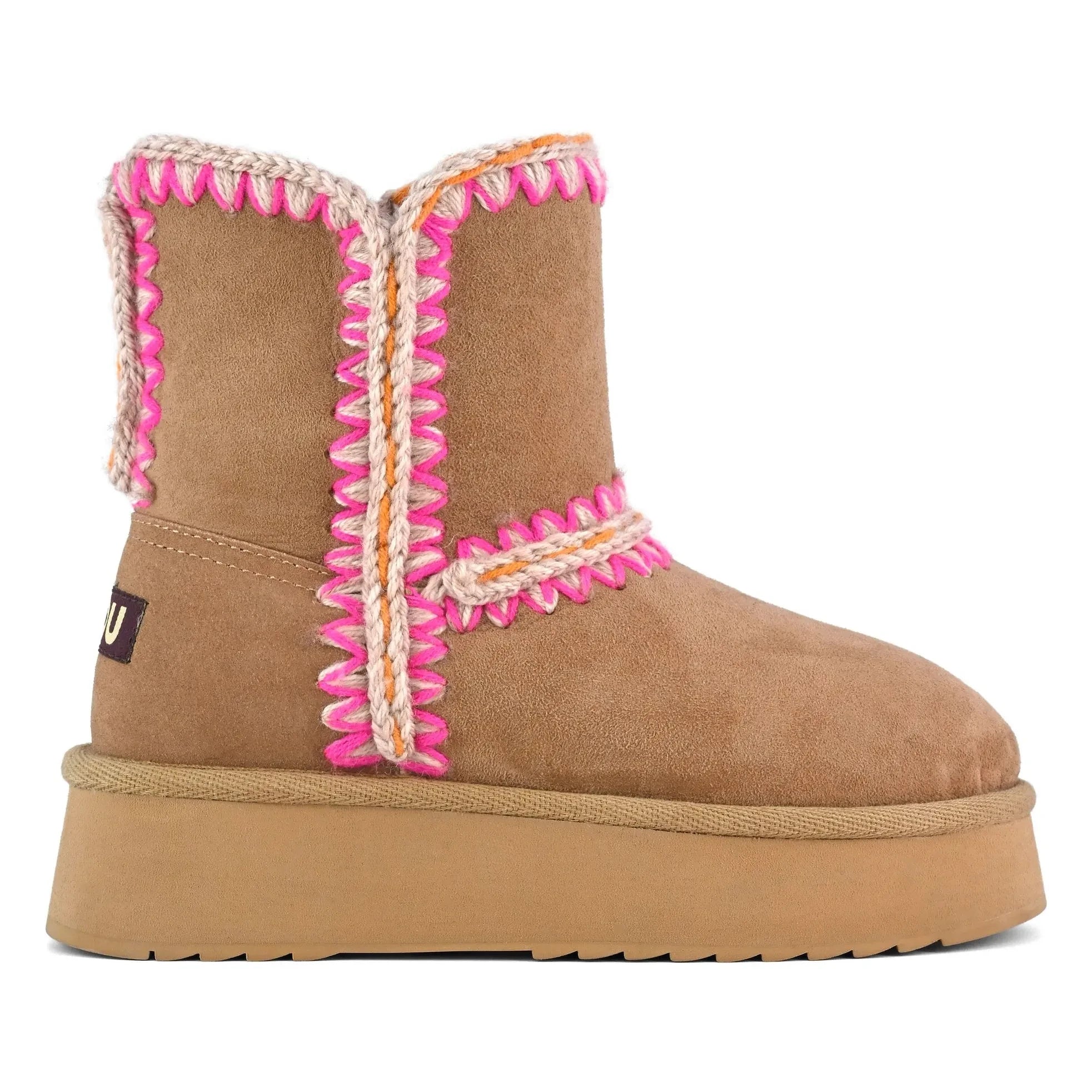 Mou - Botas Compensadas Norfolk Suecia | Rosa