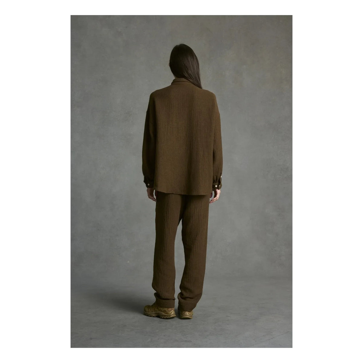 Hod - Camisa de algodón gasé Kelly | Marrón