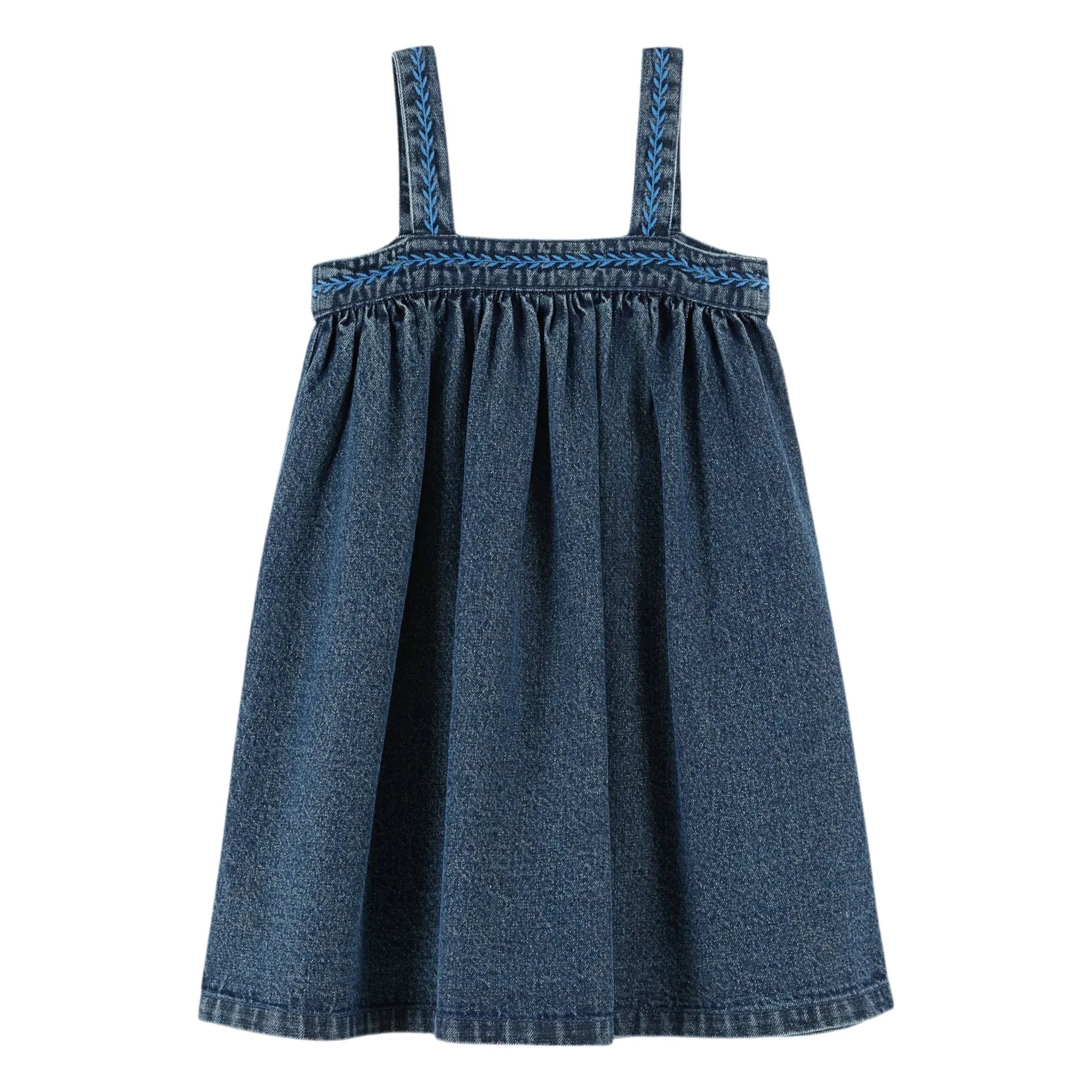 Emile et Ida - Vestido vaquero sin tirantes | Azul