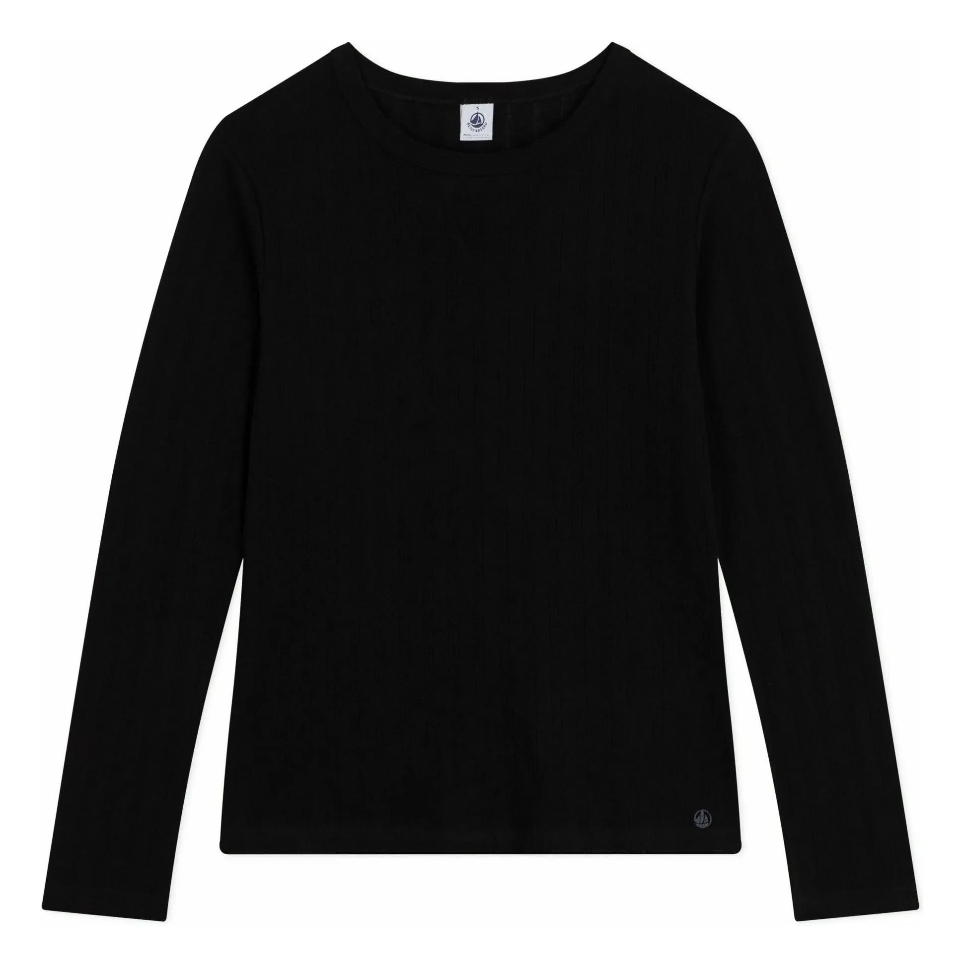 Petit Bateau - Camiseta de algodón orgánico de punto inglés | Negro