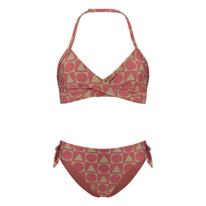 Beachlife - Bañador de 2 piezas con estampado gráfico, fibras recicladas | Granate