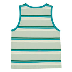 Main Story - Camiseta de tirantes a rayas de algodón orgánico | Verde claro
