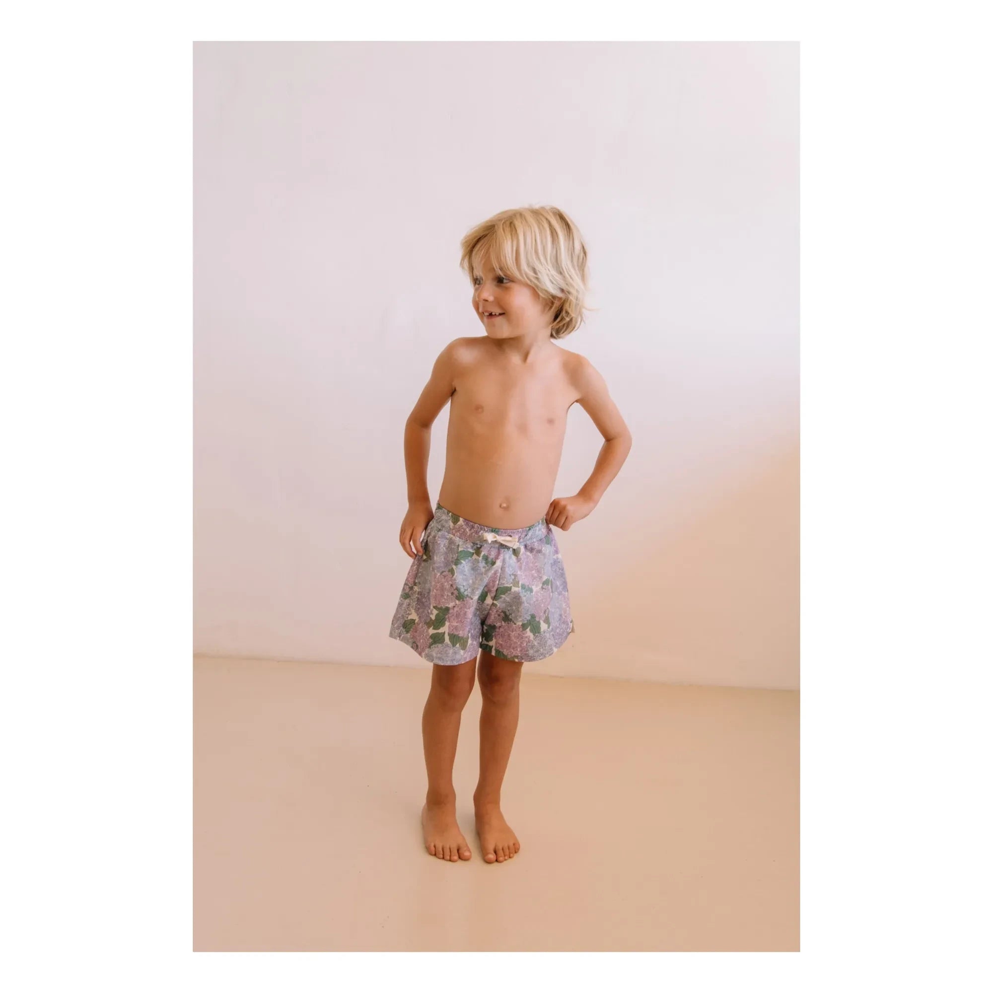 Studio Bohème - Bañador de algodón orgánico Chico Fleurs | Lila