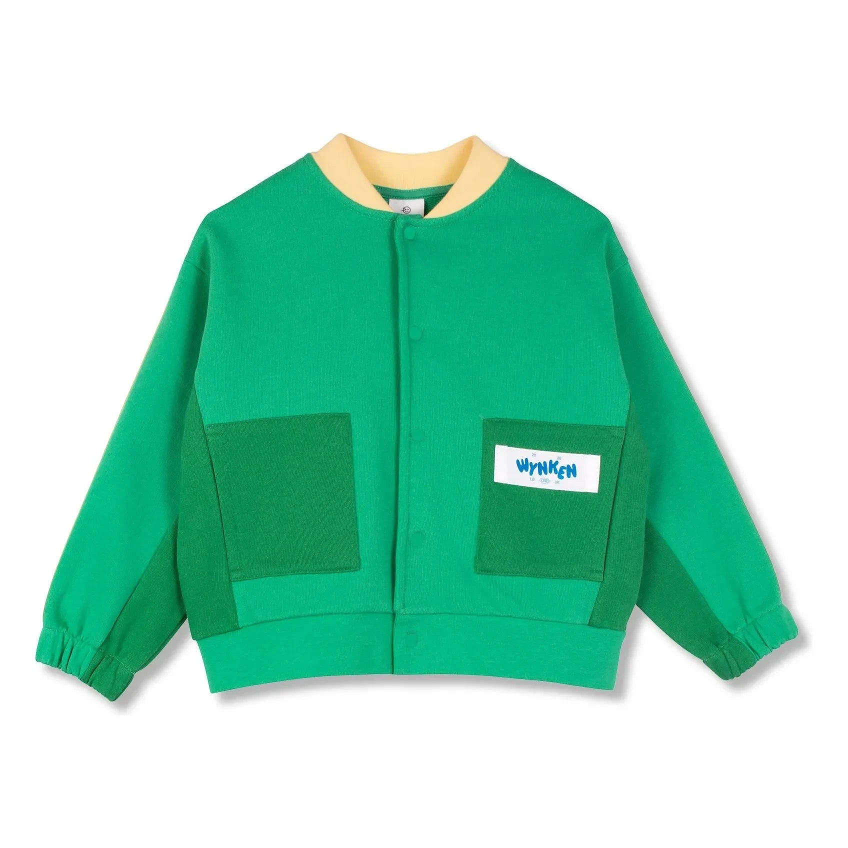 Wynken - Chaqueta bomber de algodón orgánico en contraste | Verde