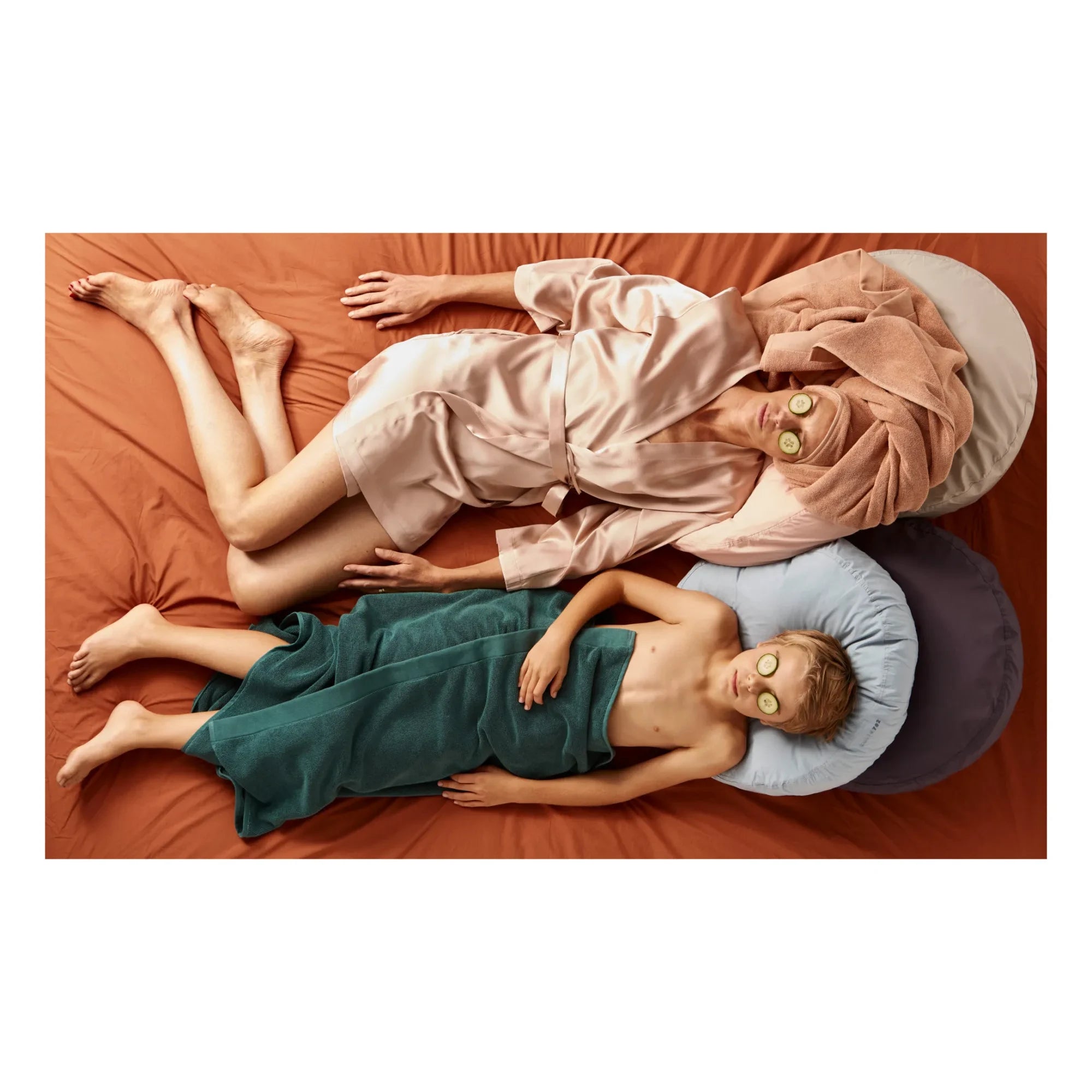 Suite 702 - Cojín Redondo de Percale de Algodón Orgánico | Rosa Empolvado