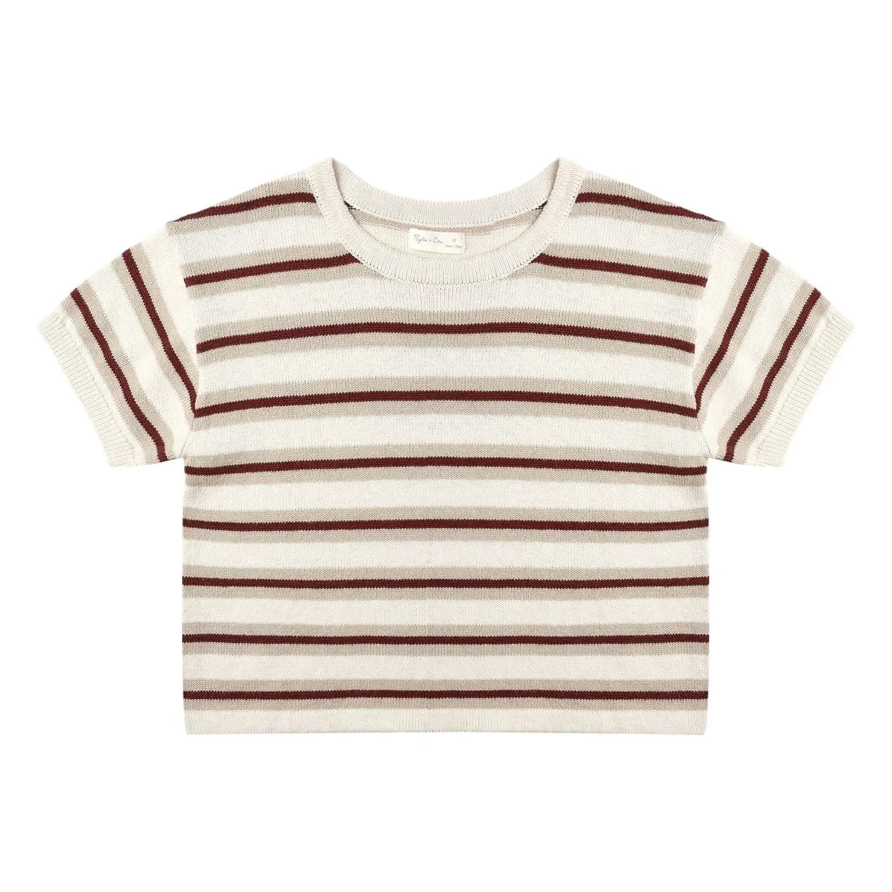 Rylee + Cru - Camiseta de malla crop top | Piedra