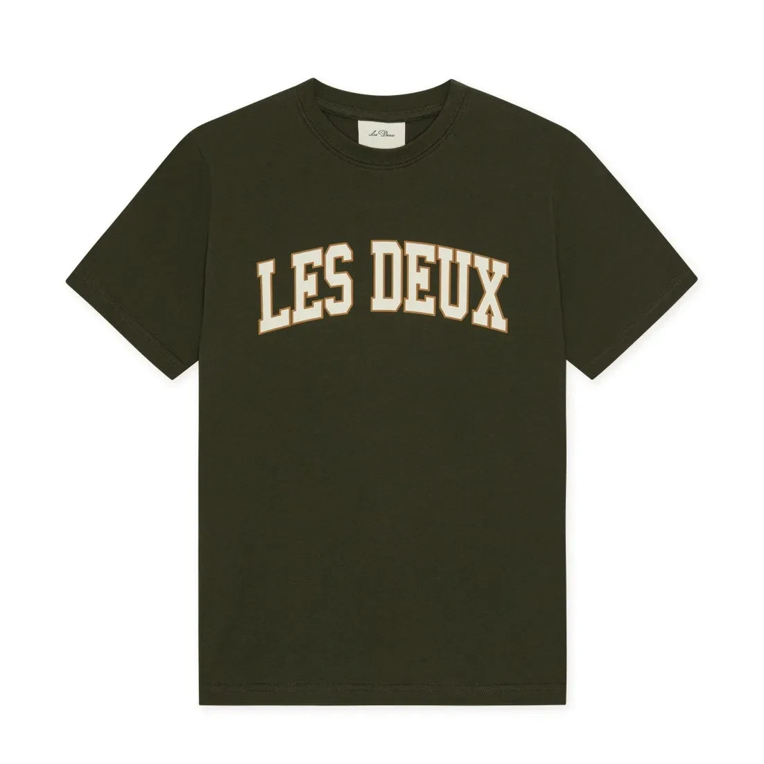 Les Deux - Camiseta College de Algodón Orgánico Les Deux | Caqui