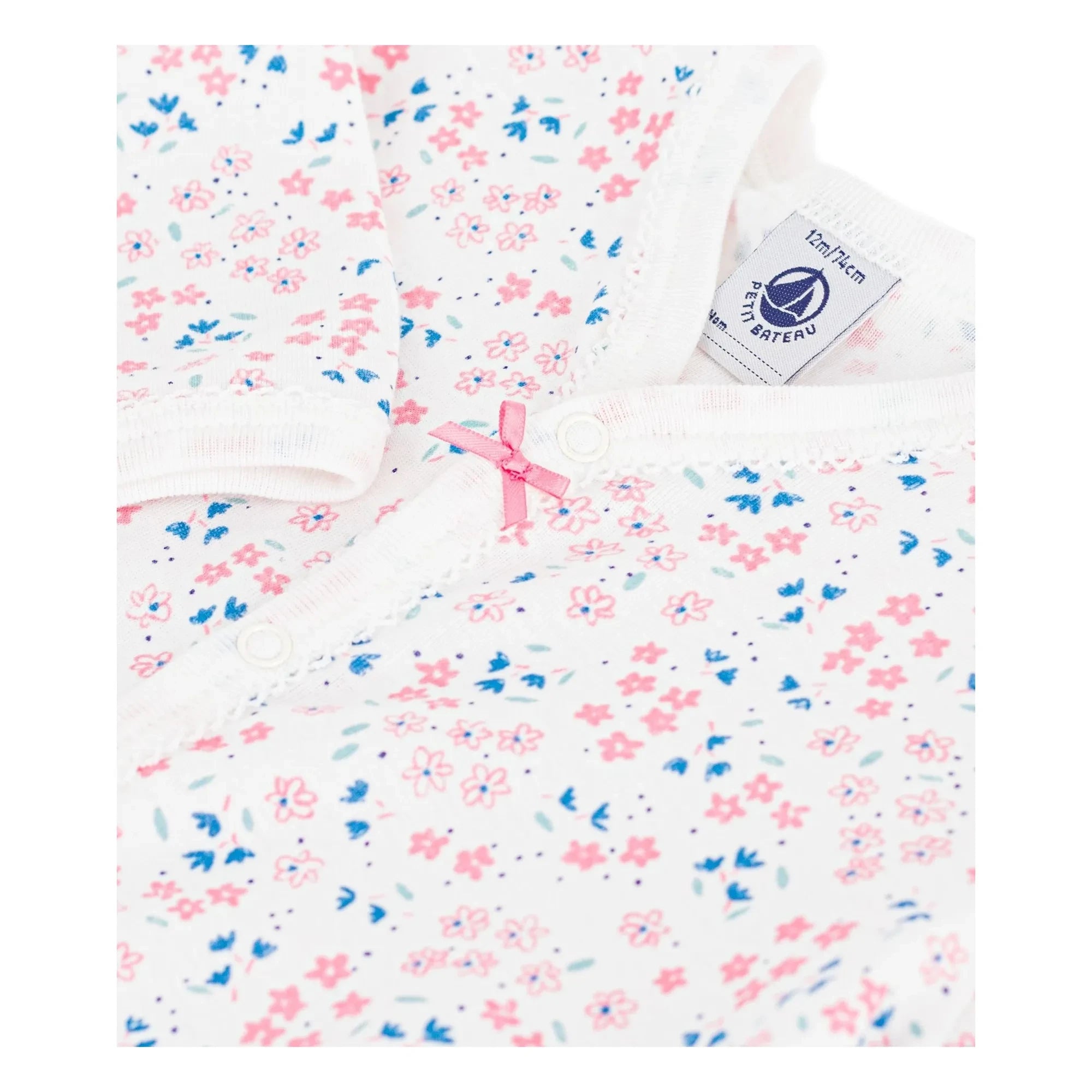 Petit Bateau - Pijama Dormir Fleuri | Blanco