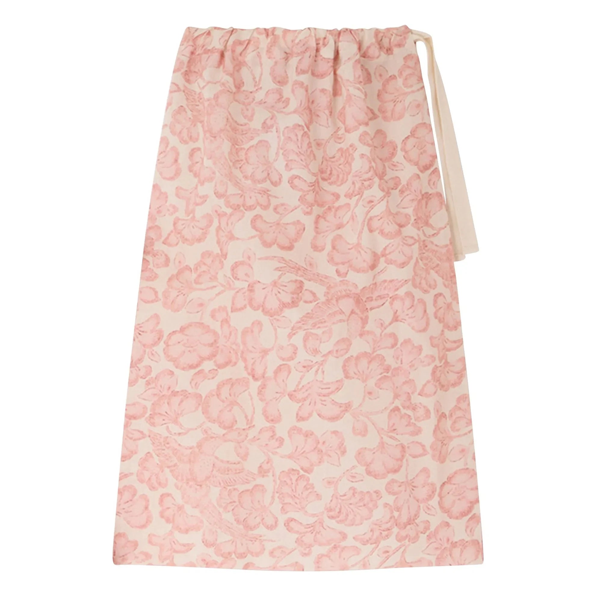 Bonpoint - Pijama de algodón orgánico Ailette Fleuri | Rosa empolvado