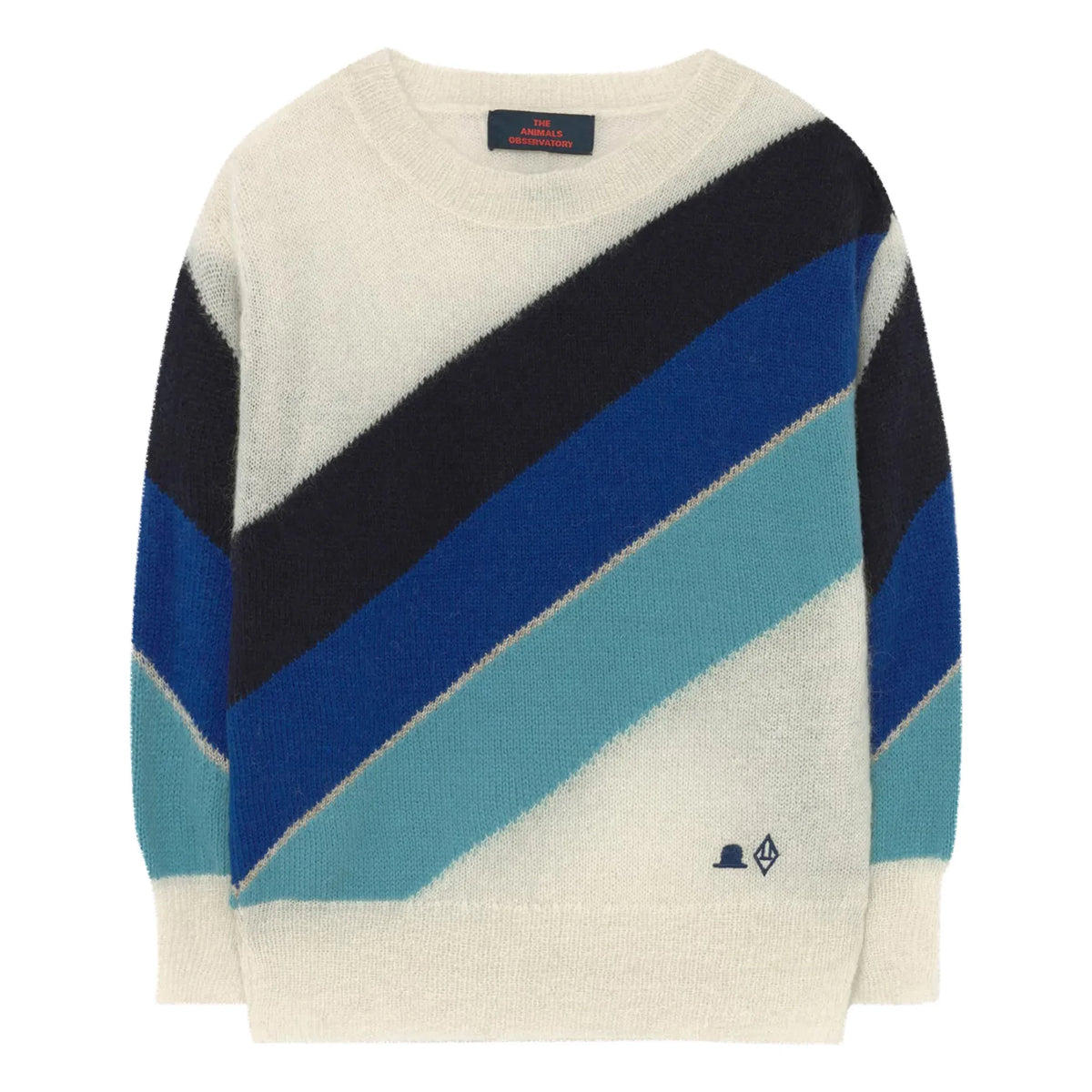 The Animals Observatory - Jersey de rayas de mohair y alpaca | Azul